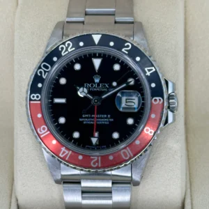 1987 Rolex GMT Master II “Coke” Fat Lady 16760 Black Dial w/RSC Card