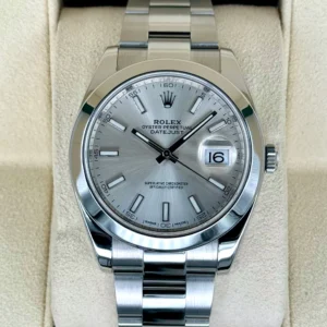 2018 Rolex Datejust 41mm 126300 Stainless Steel Oyster Silver Dial