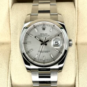 2016 Rolex Datejust 36mm 116200 Stainless Steel Oyster Silver Dial