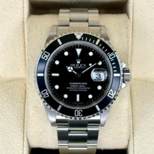 2001 Rolex Submariner Date 40mm 16610 Stainless Steel Black Dial