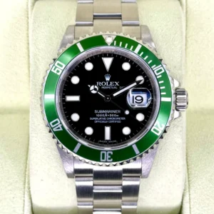 2009 Rolex Submariner “Kermit” 40mm 16610LV Stainless Steel Black Dial