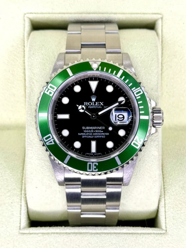 2009 Rolex Submariner “Kermit” 40mm 16610LV Stainless Steel Black Dial