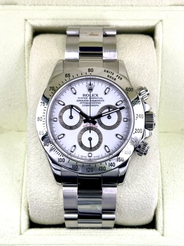 2005 Rolex Daytona 40mm 116520 Stainless Steel White Dial