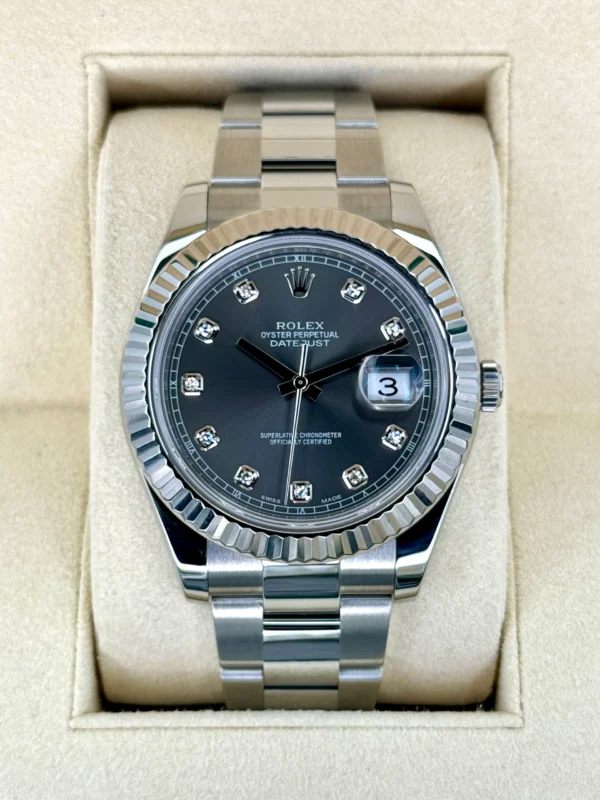 2017 Rolex Datejust II 41mm 116334 Stainless Steel Oyster Black Dial