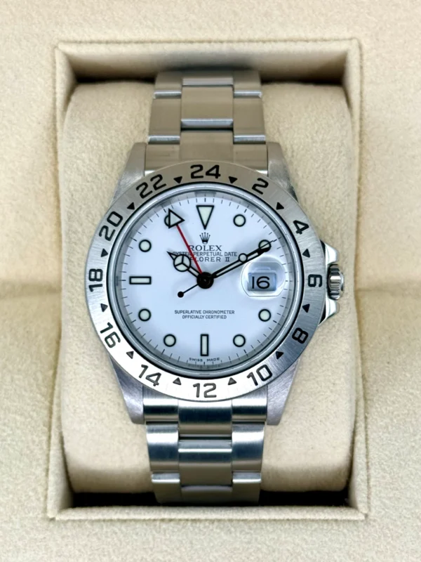 2006 Rolex Explorer II 40mm 16570 Stainless Steel Polar White Dial