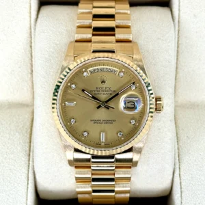 1983 Rolex Day-Date 36mm 18038 Presidential Champagne Diamond Dial
