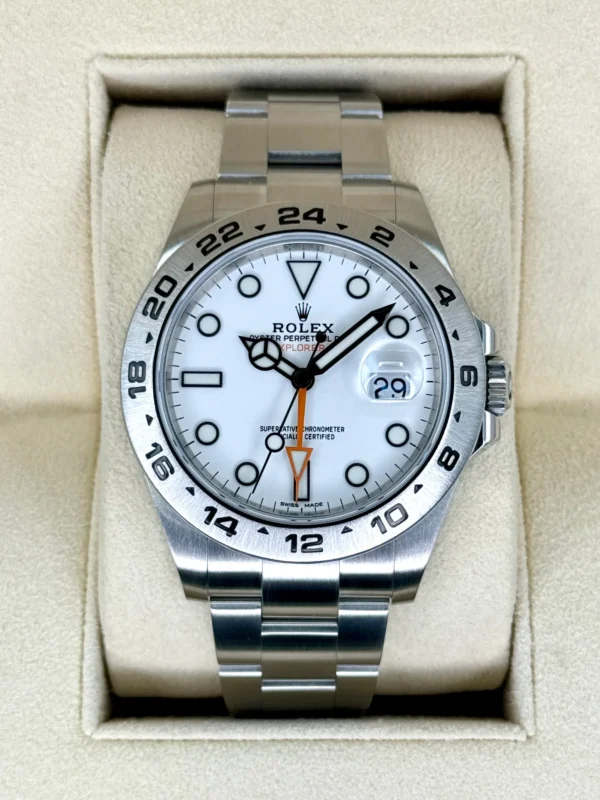 2017 Rolex Explorer II 42mm 216570 Polar White Dial