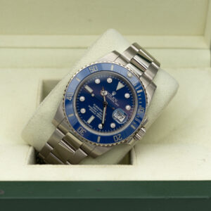 2012 Rolex Submariner “Smurf” 40mm 116619 White Gold Blue Dial
