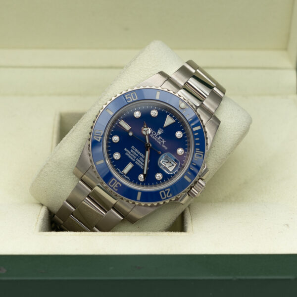 2012 Rolex Submariner “Smurf” 40mm 116619 White Gold Blue Dial