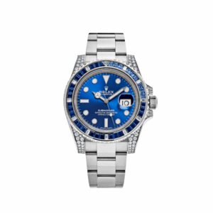 2013 Rolex Submariner “Smurf” 40mm 116619LB White Gold Blue Dial